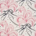 PLUMES ET RUBANS BLUSH Schumacher Wallpaper wallpaper - SKU 5009181