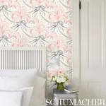 PLUMES ET RUBANS BLUSH Schumacher Wallpaper wallpaper - SKU 5009181