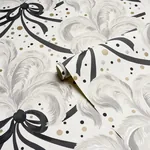 PLUMES ET RUBANS CHAMPAGNE Schumacher Wallpaper wallpaper - SKU 5009182