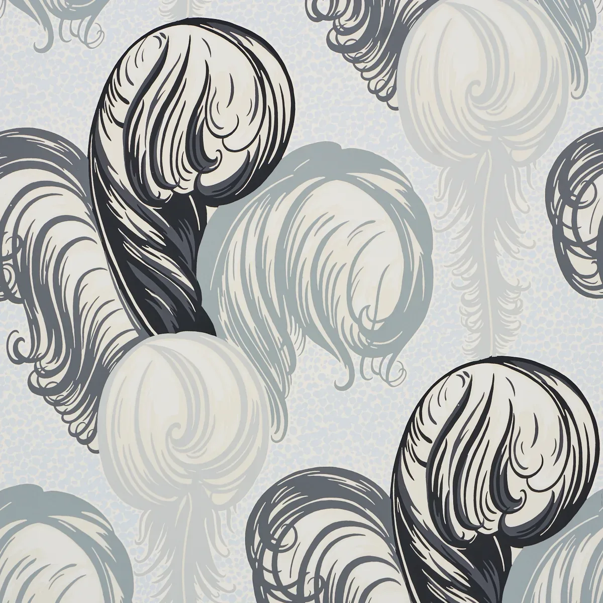 5009151 | PLUMES – GRISAILLE