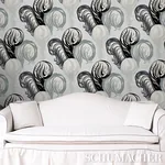 PLUMES GRISAILLE Schumacher Wallpaper wallpaper - SKU 5009151