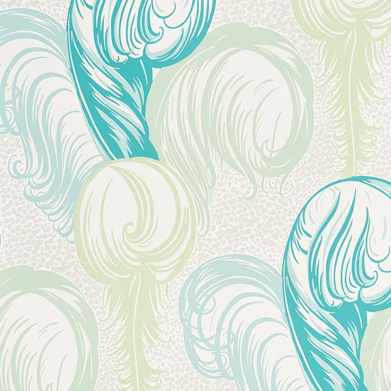 PLUMES PEACOCK Schumacher Wallpaper wallpaper - SKU 5009152