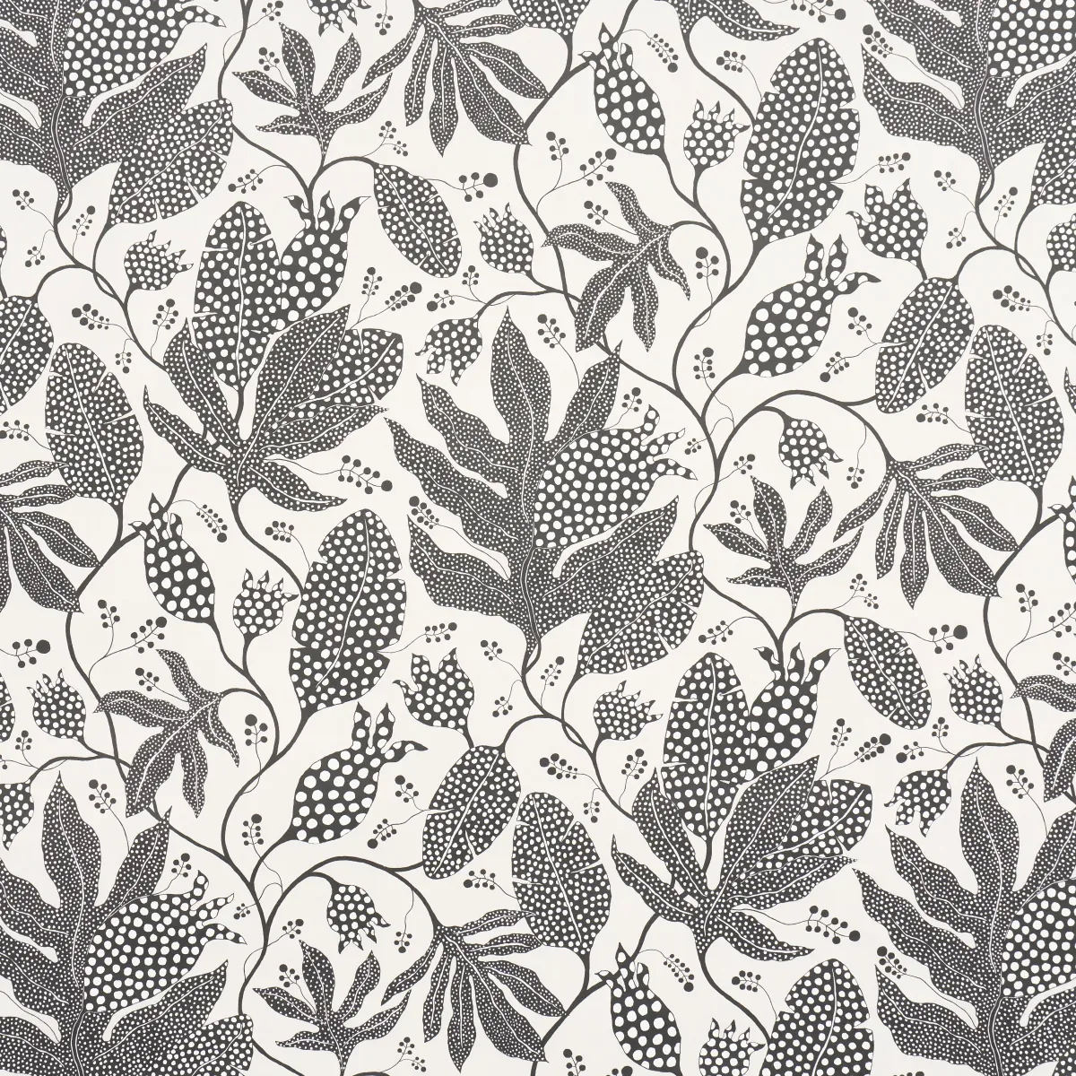 POLKA DOT JUNGLE - BLACK & CREAM Schumacher Wallpaper | Wall POLKA DOT JUNGLE BLACK & CREAM Schumacher Wallpaper wallpaper - SKU 5015462