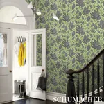 POLKA DOT JUNGLE BLACK & GREEN Schumacher Wallpaper wallpaper - SKU 5015460