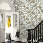 POLKA DOT JUNGLE BROWN & SKY Schumacher Wallpaper wallpaper - SKU 5015461