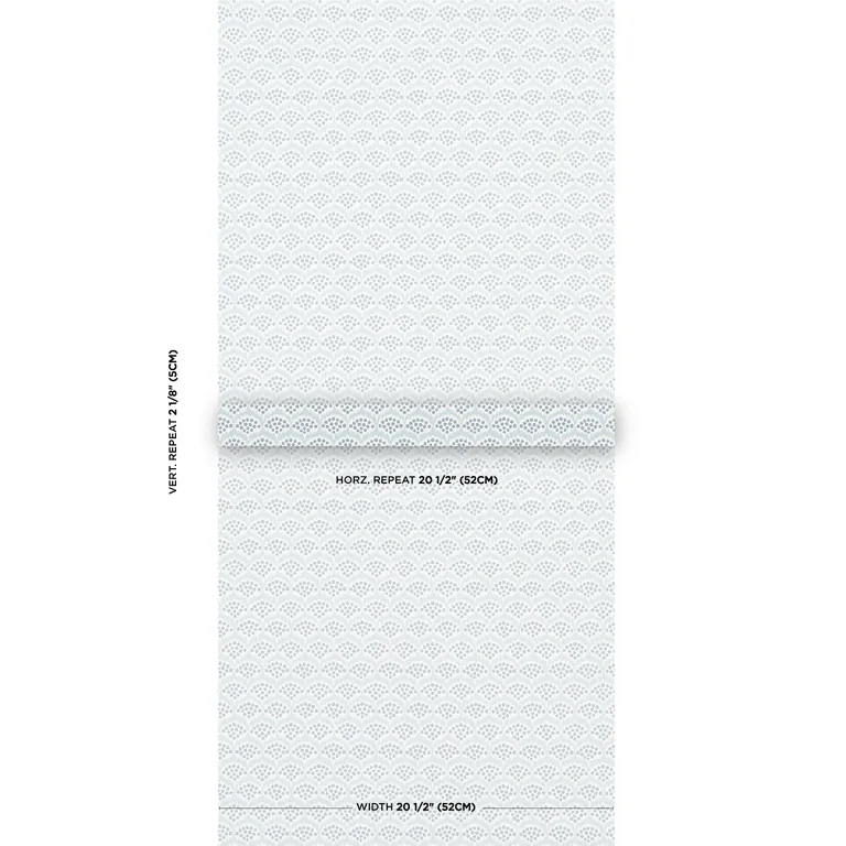 Schumacher POLLEN wallpaper, color DELFT, SKU 5014961