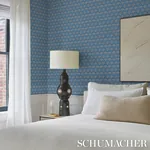 POLLEN - FRENCH BLUE Schumacher Wallpaper | Wallpaper Twins POLLEN FRENCH BLUE Schumacher Wallpaper wallpaper - SKU 5014960