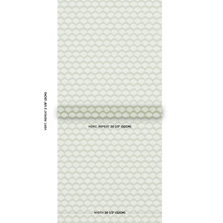 Schumacher POLLEN wallpaper, color MOSS, SKU 5014962