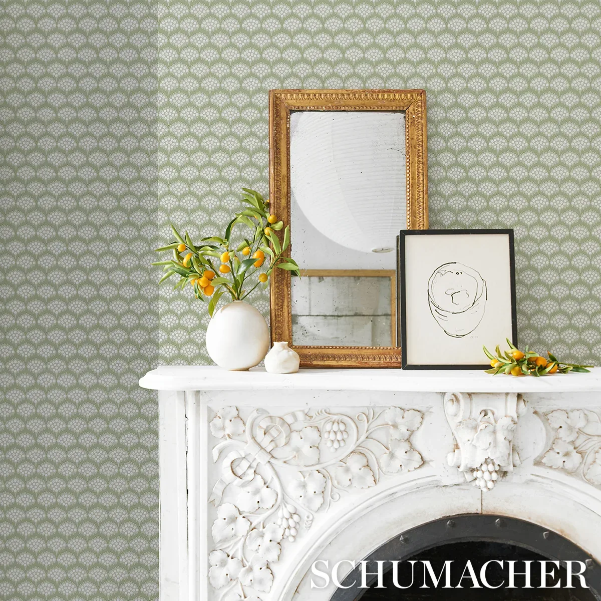 POLLEN MOSS Schumacher Wallpaper wallpaper - SKU 5014962