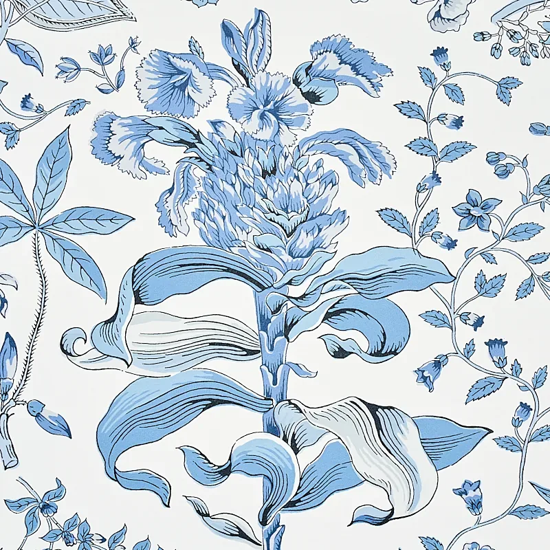 POMEGRANATE BOTANICAL - BLUE Schumacher Wallpaper | Wallpape POMEGRANATE BOTANICAL BLUE Schumacher Wallpaper wallpaper - SKU 5010443
