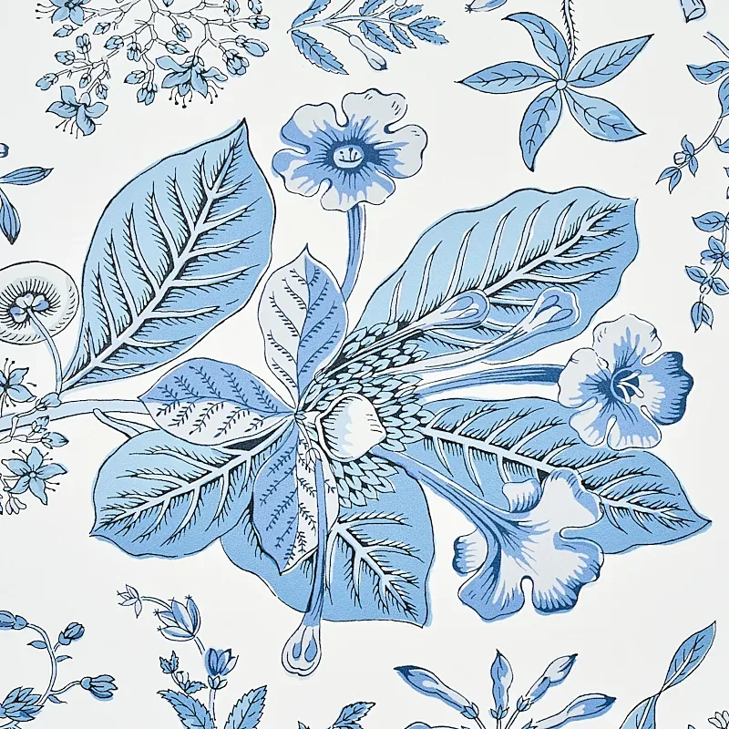 POMEGRANATE BOTANICAL - BLUE Schumacher Wallpaper | Wallpape POMEGRANATE BOTANICAL BLUE Schumacher Wallpaper wallpaper - SKU 5010443