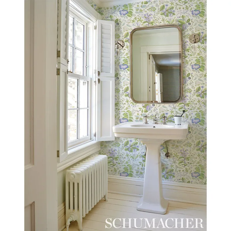 POMEGRANATE BOTANICAL - PURPLE Schumacher Wallpaper | Wallpa POMEGRANATE BOTANICAL PURPLE Schumacher Wallpaper wallpaper - SKU 5010440