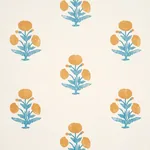 Poppy Print - MUSTARD & SKY Schumacher Wallpaper | Wallpaper Poppy Print MUSTARD & SKY Schumacher Wallpaper wallpaper - SKU 5017981