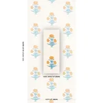 Poppy Print - MUSTARD & SKY Schumacher Wallpaper | Wallpaper Poppy Print MUSTARD & SKY Schumacher Wallpaper wallpaper - SKU 5017981