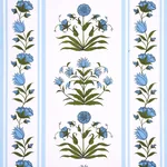 POPPY STRIPES - BLUE Schumacher Wallpaper | Wallpaper Twins POPPY STRIPES BLUE Schumacher Wallpaper wallpaper - SKU 5014451
