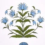 POPPY STRIPES - BLUE Schumacher Wallpaper | Wallpaper Twins POPPY STRIPES BLUE Schumacher Wallpaper wallpaper - SKU 5014451