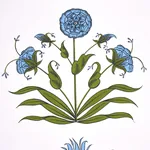 POPPY STRIPES - BLUE Schumacher Wallpaper | Wallpaper Twins POPPY STRIPES BLUE Schumacher Wallpaper wallpaper - SKU 5014451