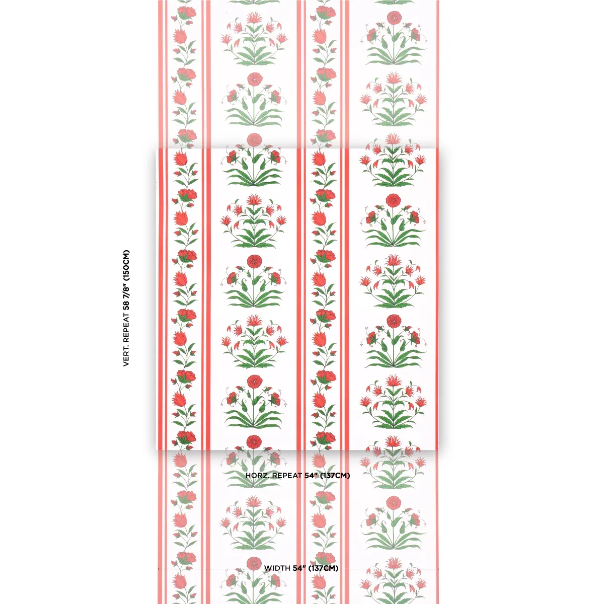 POPPY STRIPES RED Schumacher Wallpaper wallpaper - SKU 5014450