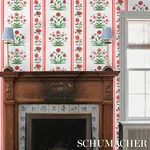 POPPY STRIPES RED Schumacher Wallpaper wallpaper - SKU 5014450