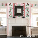 POPPY STRIPES RED Schumacher Wallpaper wallpaper - SKU 5014450