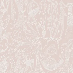 Schumacher POÈME D'AMOUR wallpaper, color BLUSH, SKU 1764