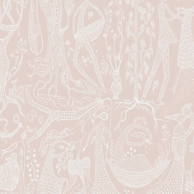 Schumacher POÈME D'AMOUR wallpaper, color BLUSH, SKU 1764