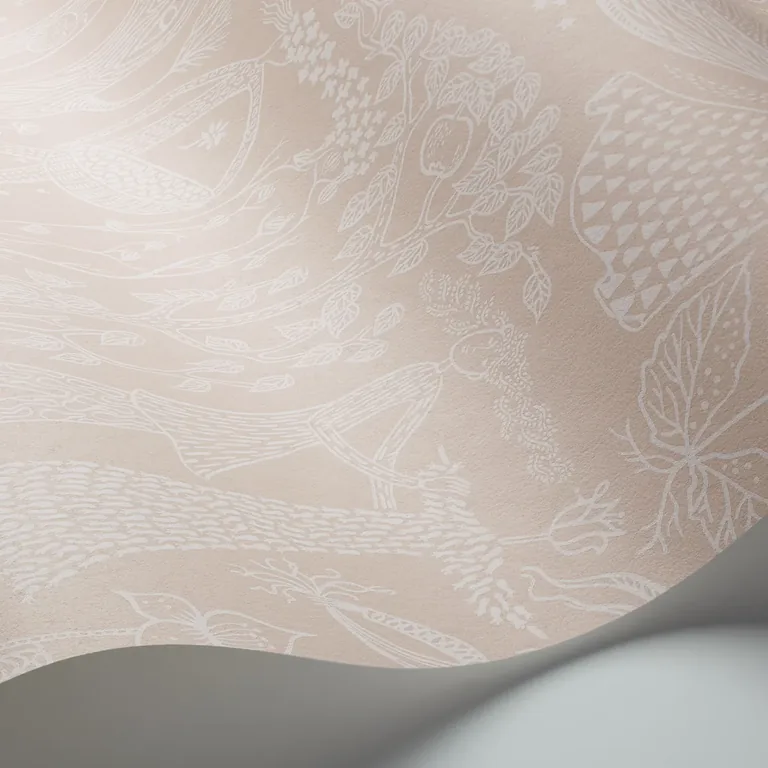 Schumacher POÈME D'AMOUR wallpaper, color BLUSH, SKU 1764