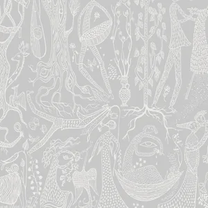 Schumacher POÈME D'AMOUR wallpaper, color GREY, SKU 1762