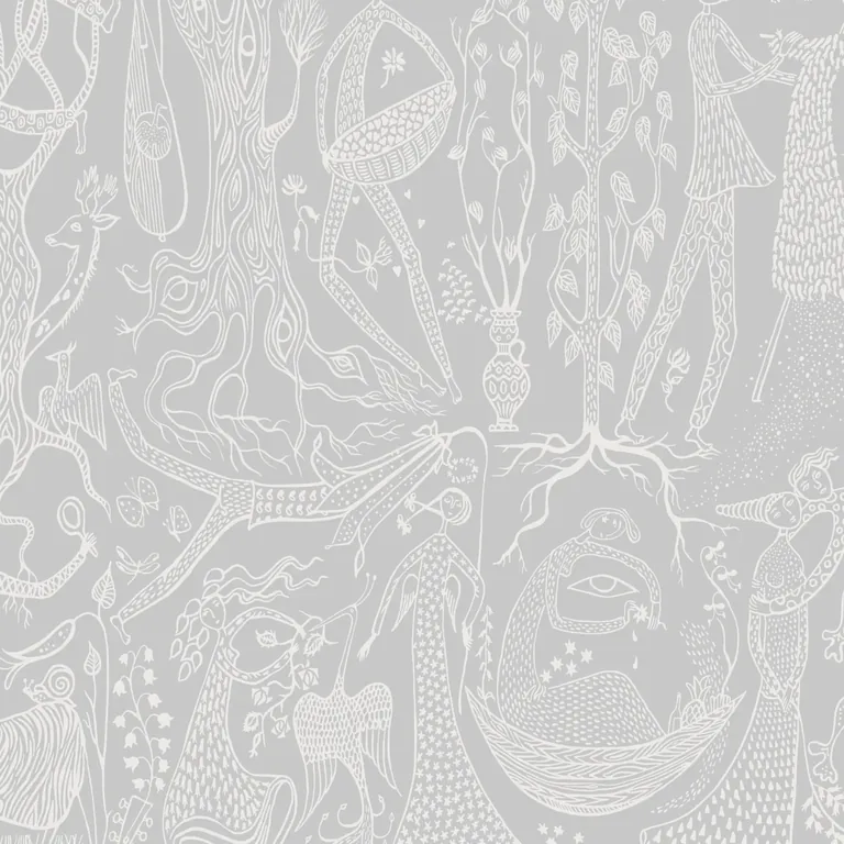 Schumacher POÈME D'AMOUR wallpaper, color GREY, SKU 1762