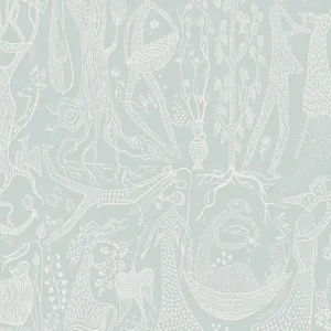 Schumacher POÈME D'AMOUR wallpaper, color MINERAL, SKU 1761