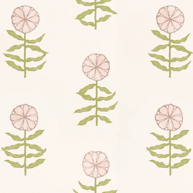 Schumacher PRETTY PETALS wallpaper, color BLUSH, SKU 5015451