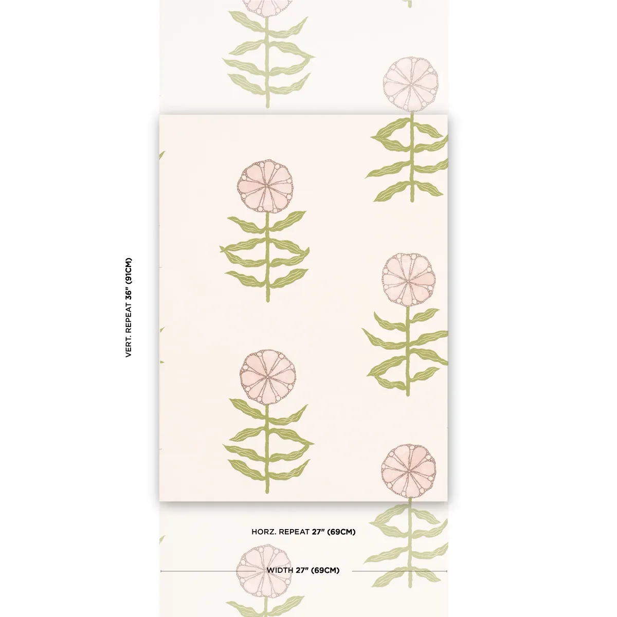 PRETTY PETALS - BLUSH Schumacher Wallpaper | Wallpaper Twins PRETTY PETALS BLUSH Schumacher Wallpaper wallpaper - SKU 5015451