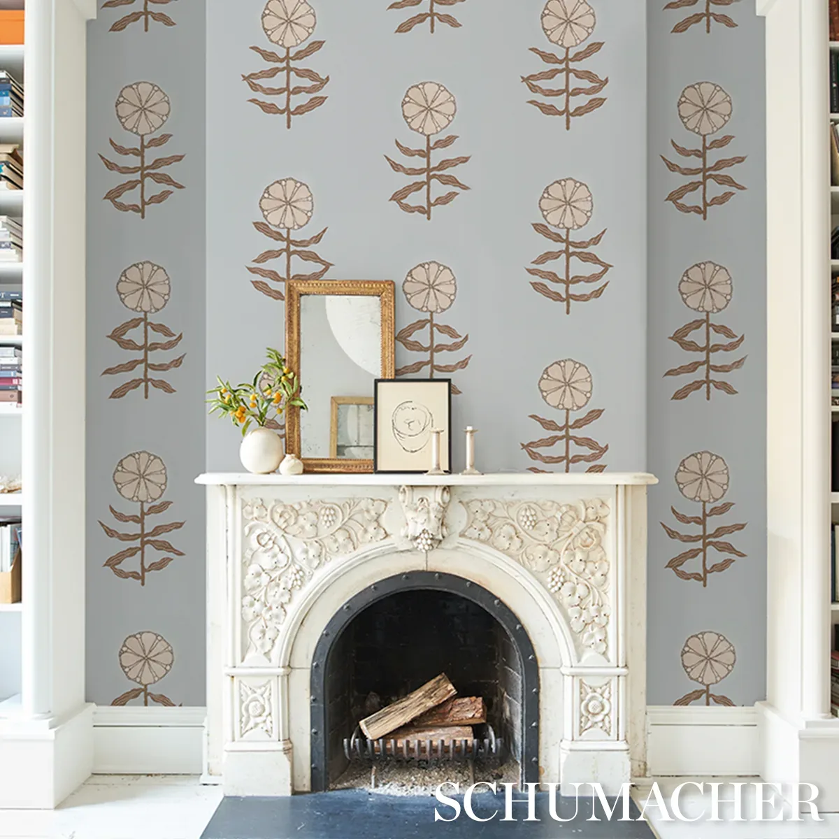 PRETTY PETALS - SKY Schumacher Wallpaper | Wallpaper Twins PRETTY PETALS SKY Schumacher Wallpaper wallpaper - SKU 5015453