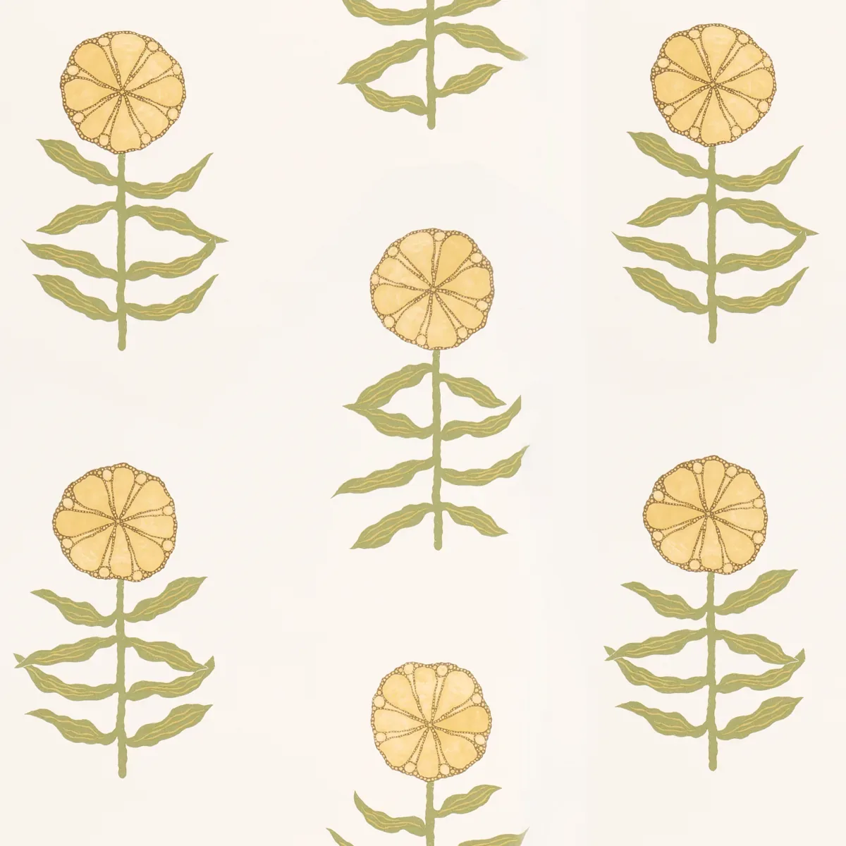 PRETTY PETALS SOFT YELLOW Schumacher Wallpaper wallpaper - SKU 5015452