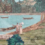 PROMENADE 4 PANEL SET DOCUMENT Schumacher Wallpaper wallpaper - SKU 5018120