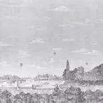 PROMENADE 4 PANEL SET GRISAILLE Schumacher Wallpaper wallpaper - SKU 5018121