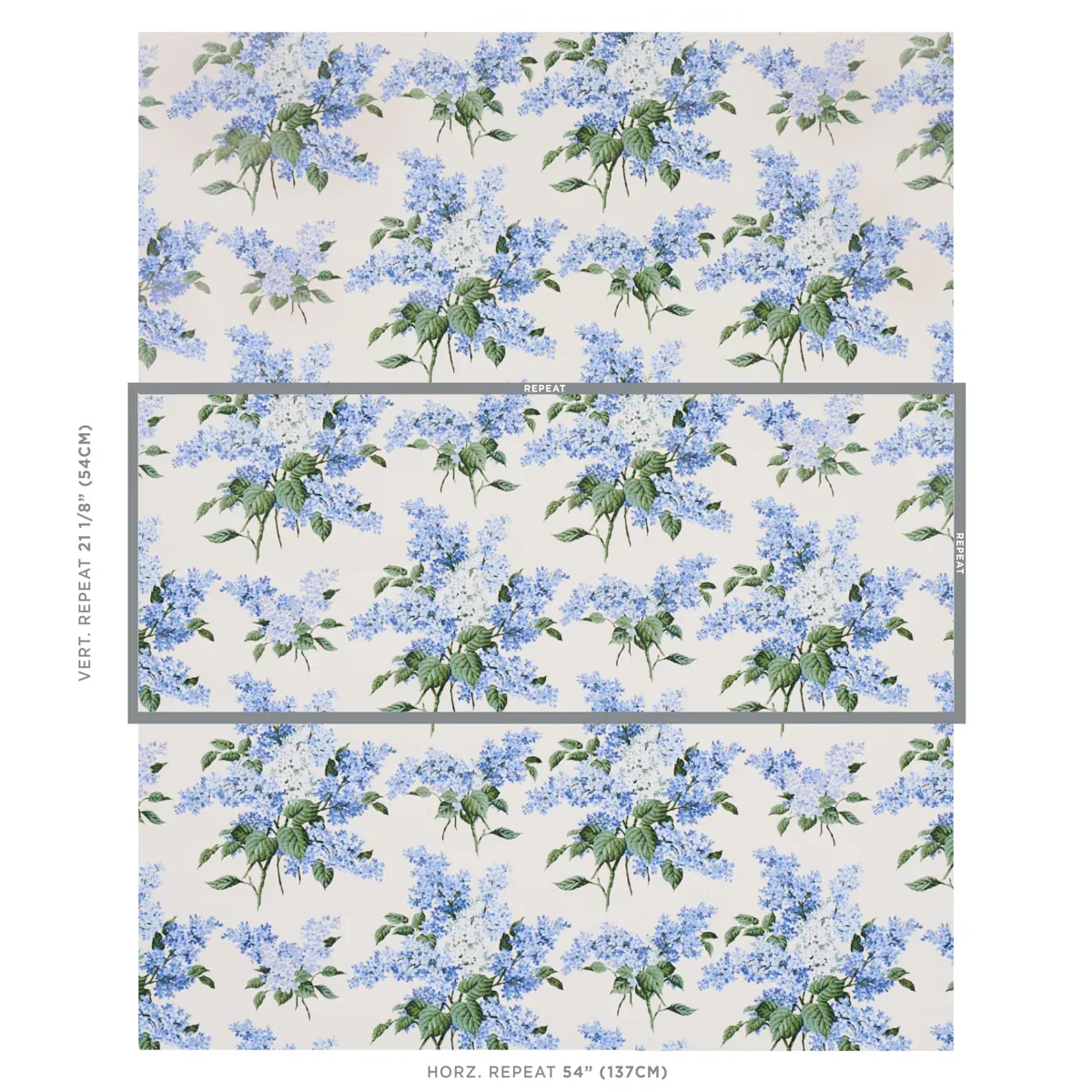 PROUST'S LILACS BLUE Schumacher Wallpaper wallpaper - SKU 5014311