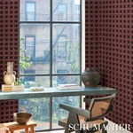 PUNTINI SISAL - PLUM Schumacher Wallpaper | Wallpaper Twins PUNTINI SISAL PLUM Schumacher Wallpaper wallpaper - SKU 5017872