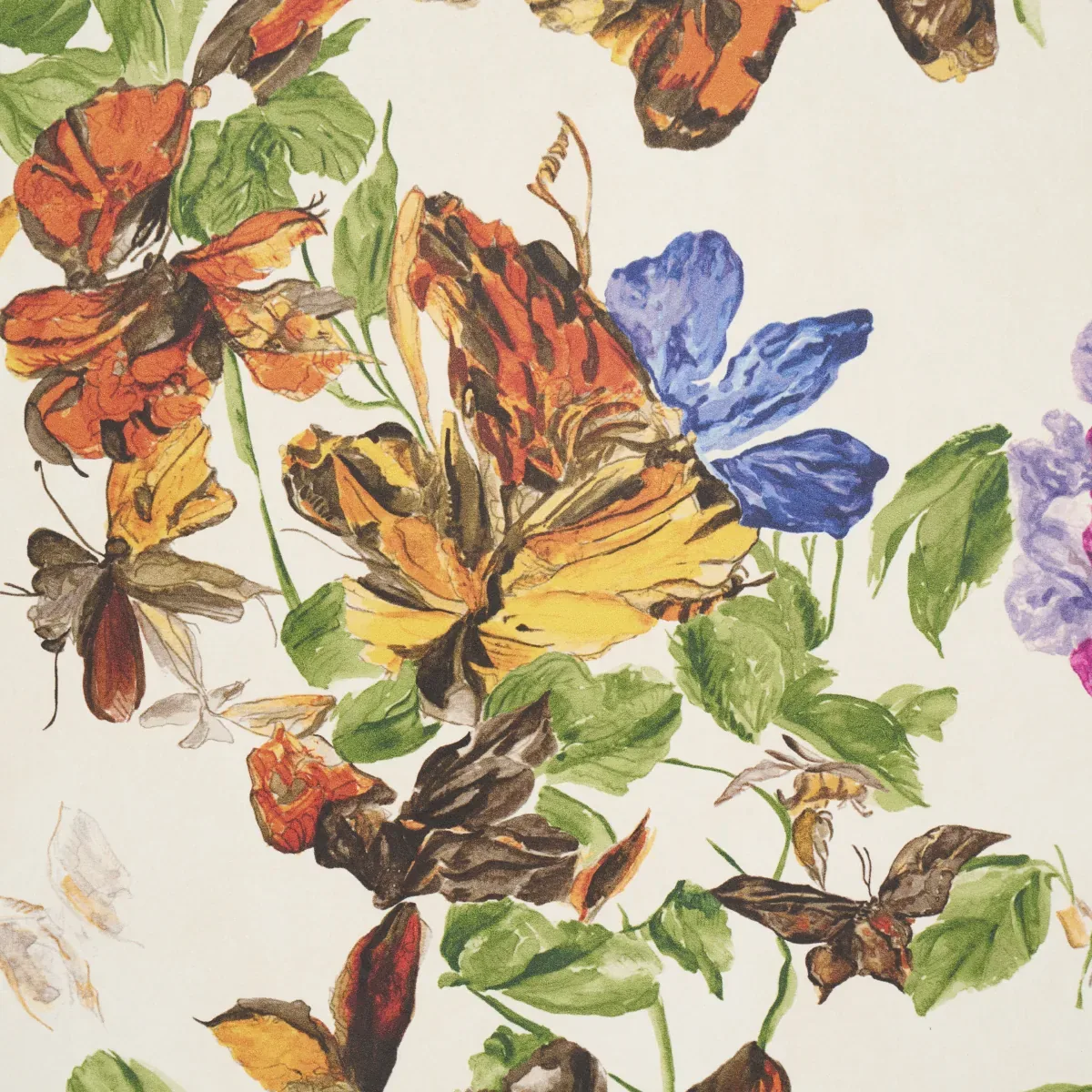 PYNE BUTTERFLY - MONARCH ORANGE Schumacher Wallpaper | Wallp PYNE BUTTERFLY MONARCH ORANGE Schumacher Wallpaper wallpaper - SKU 5016380