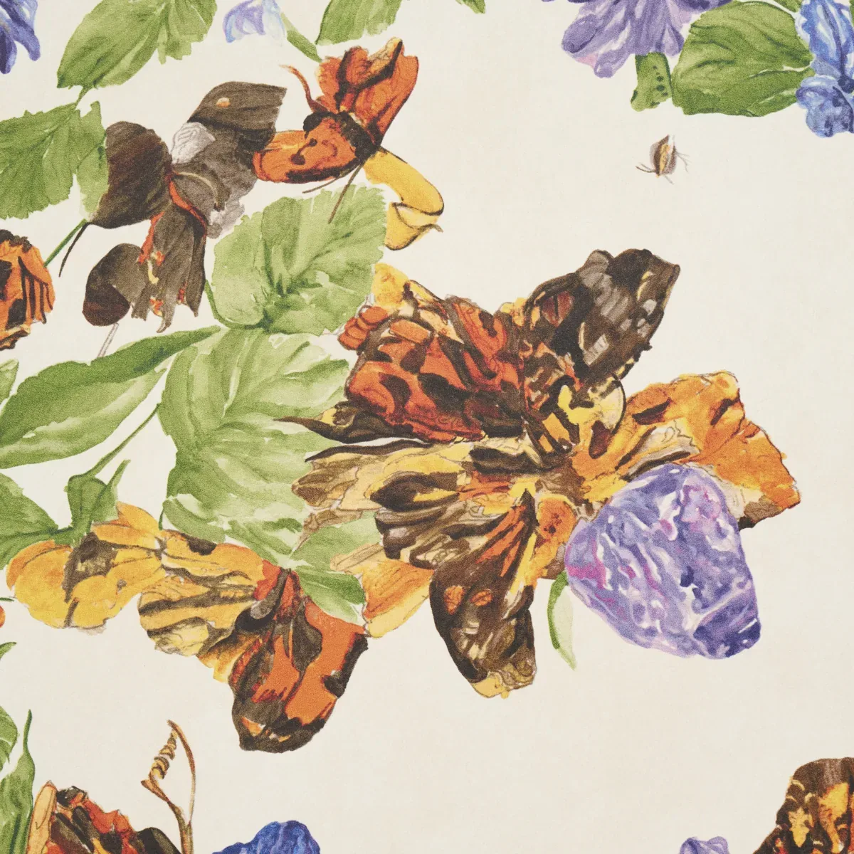 PYNE BUTTERFLY - MONARCH ORANGE Schumacher Wallpaper | Wallp PYNE BUTTERFLY MONARCH ORANGE Schumacher Wallpaper wallpaper - SKU 5016380