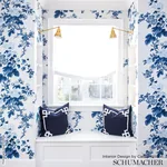PYNE HOLLYHOCK - BLUSH Schumacher Wallpaper | Wallpaper Twin PYNE HOLLYHOCK BLUSH Schumacher Wallpaper wallpaper - SKU 5006924