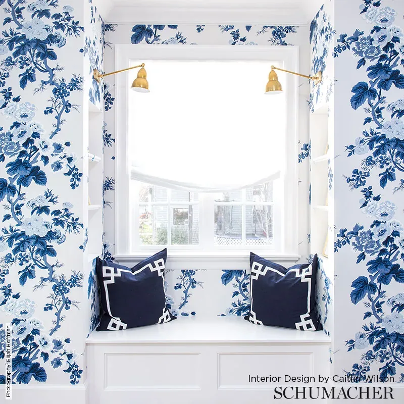 PYNE HOLLYHOCK BLUSH Schumacher Wallpaper wallpaper - SKU 5006924