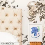 PYNE HOLLYHOCK - CHARCOAL Schumacher Wallpaper | Wallpaper T PYNE HOLLYHOCK CHARCOAL Schumacher Wallpaper wallpaper - SKU 5006920