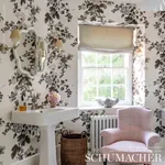 PYNE HOLLYHOCK - CHARCOAL Schumacher Wallpaper | Wallpaper T PYNE HOLLYHOCK CHARCOAL Schumacher Wallpaper wallpaper - SKU 5006920
