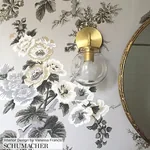 PYNE HOLLYHOCK - GRISAILLE Schumacher Wallpaper | Wallpaper PYNE HOLLYHOCK GRISAILLE Schumacher Wallpaper wallpaper - SKU 5006923
