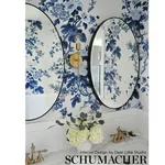 PYNE HOLLYHOCK - INDIGO Schumacher Wallpaper | Wallpaper Twi PYNE HOLLYHOCK INDIGO Schumacher Wallpaper wallpaper - SKU 5006922
