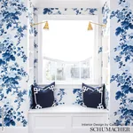 PYNE HOLLYHOCK - TOBACCO Schumacher Wallpaper | Wallpaper Tw PYNE HOLLYHOCK TOBACCO Schumacher Wallpaper wallpaper - SKU 5006921