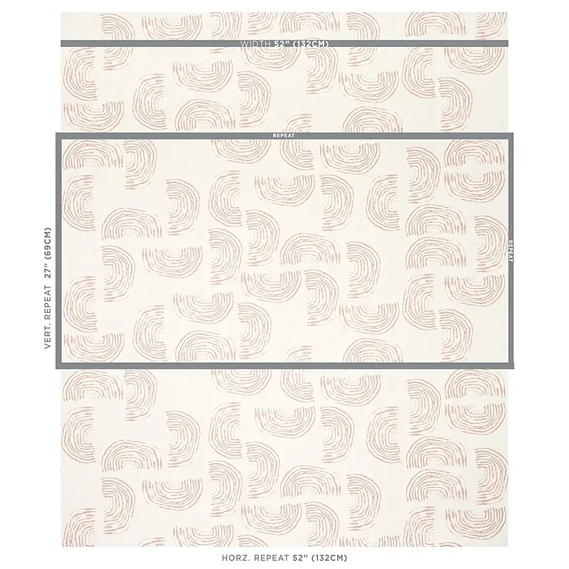 QUANSOO CORAL ON IVORY Schumacher Wallpaper wallpaper - SKU 5012402