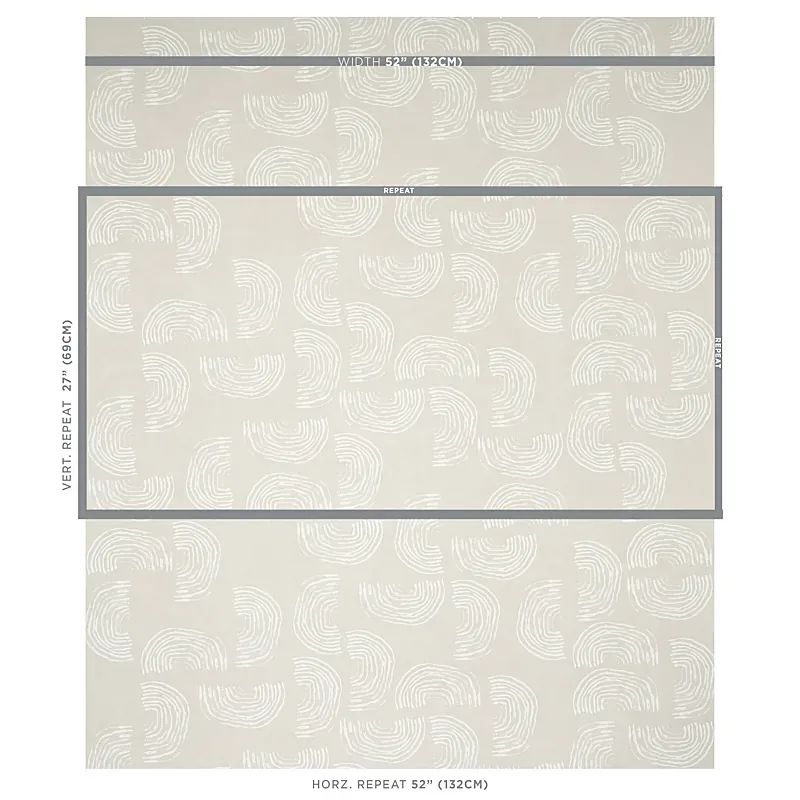 QUANSOO IVORY ON NEUTRAL Schumacher Wallpaper wallpaper - SKU 5012401