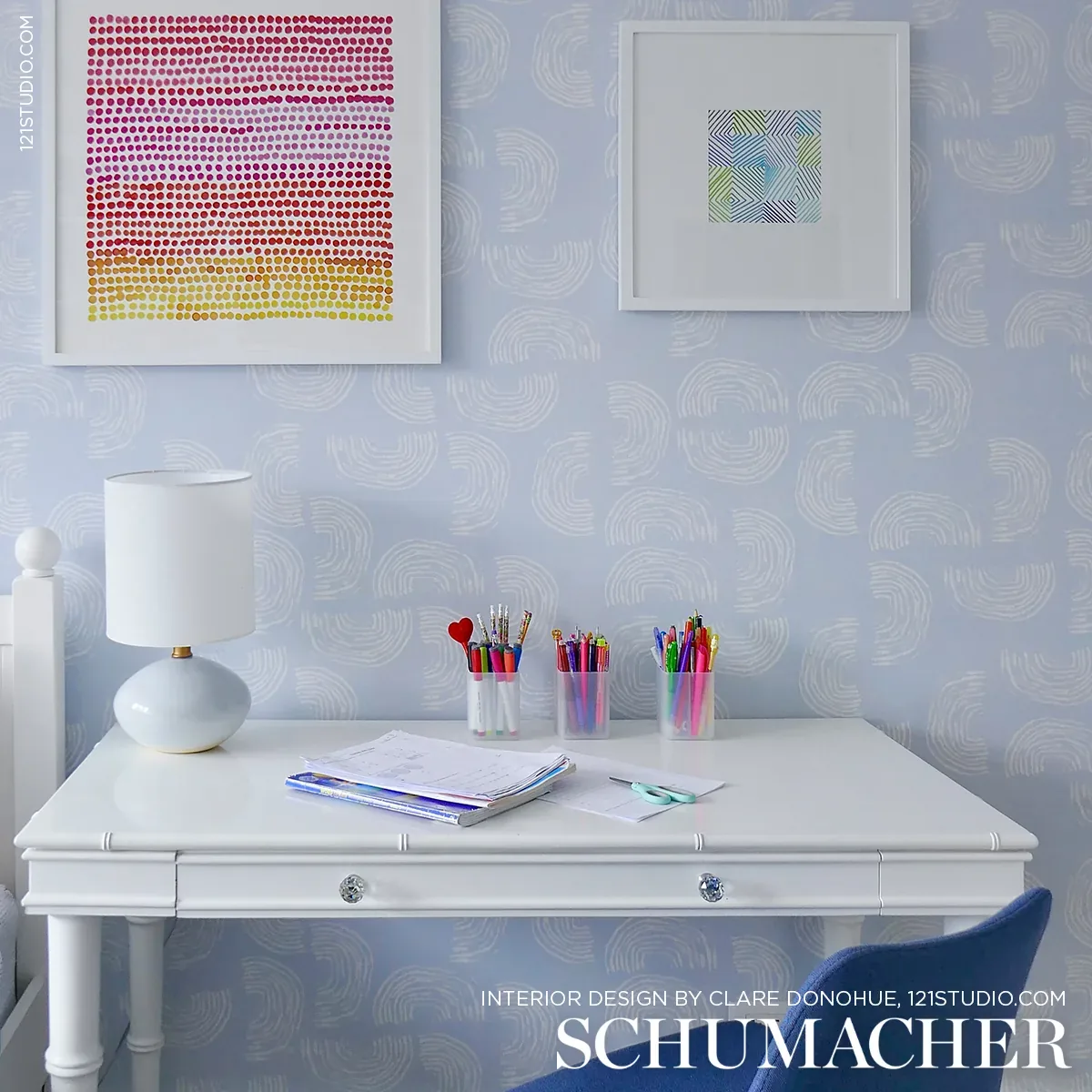 QUANSOO IVORY ON SKY Schumacher Wallpaper wallpaper - SKU 5012400